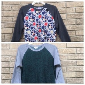 Two LuLaRoe randy baseball style shirts